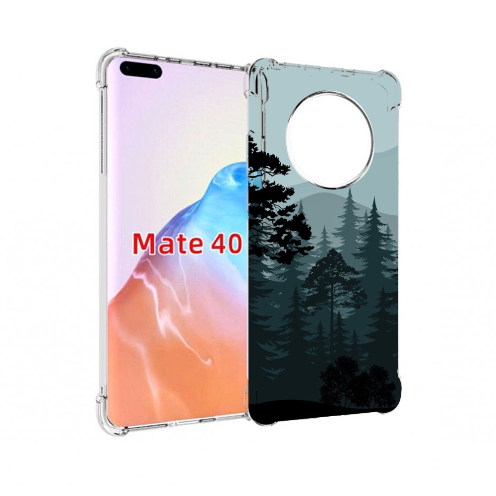 

Чехол MyPads Tocco для Huawei Mate 40 темный лесочек, Прозрачный, Tocco