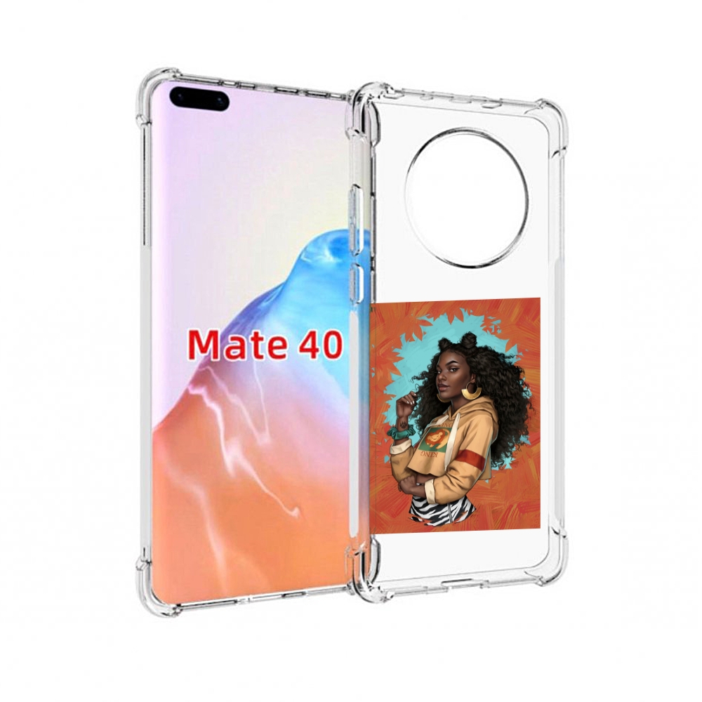 

Чехол MyPads Tocco для Huawei Mate 40 темная-девушка женский, Прозрачный, Tocco