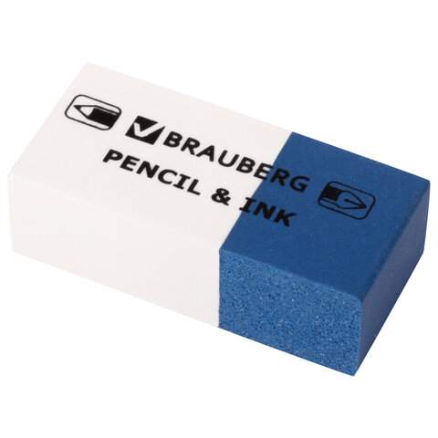 

Ластик BRAUBERG "PENCIL & INK", арт. 229578 - (36 шт.), Синий;белый