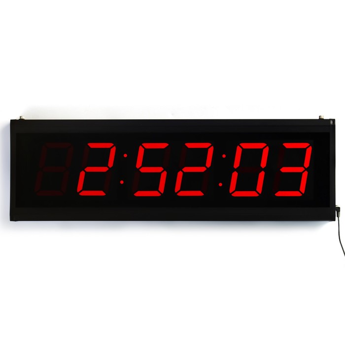 

Часы настенные электронные, 20 х 3 х 60 см, от сети, USB