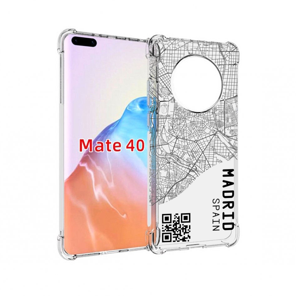 

Чехол MyPads Tocco для Huawei Mate 40 схема-мадрид, Прозрачный, Tocco