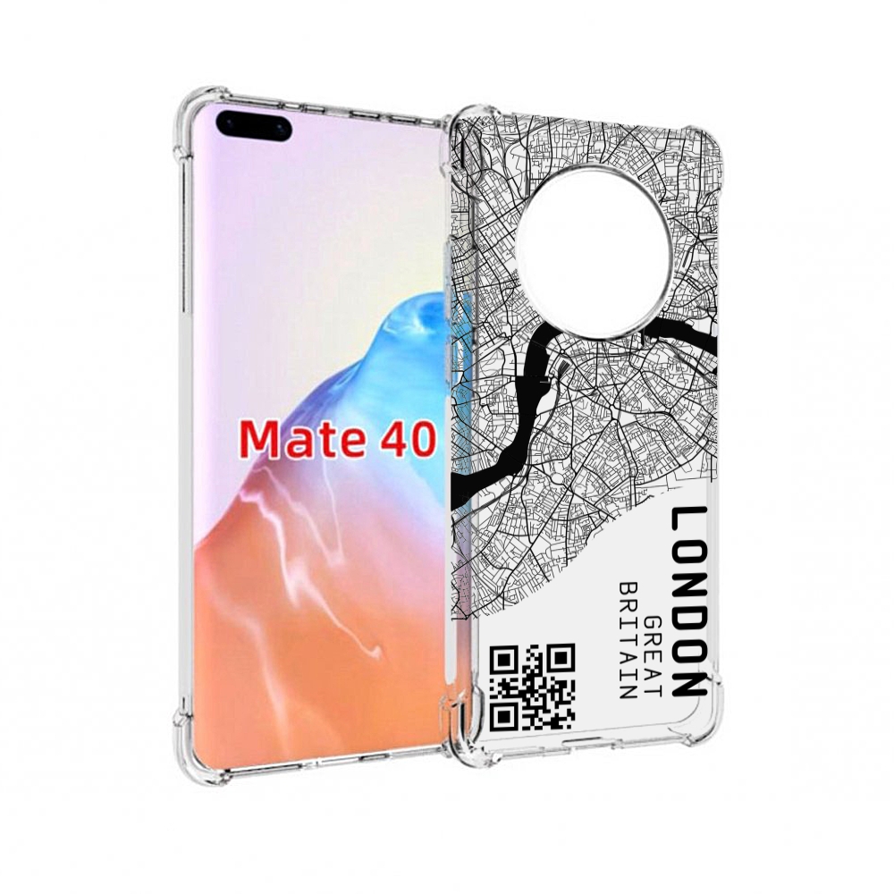 

Чехол MyPads Tocco для Huawei Mate 40 схема-лондон, Прозрачный, Tocco