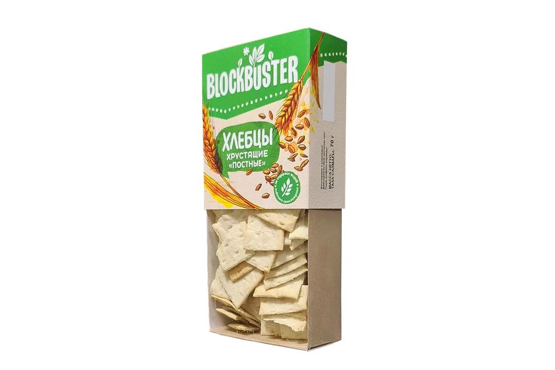 

Хлебцы пшеничные Blockbuster Постные 70 г