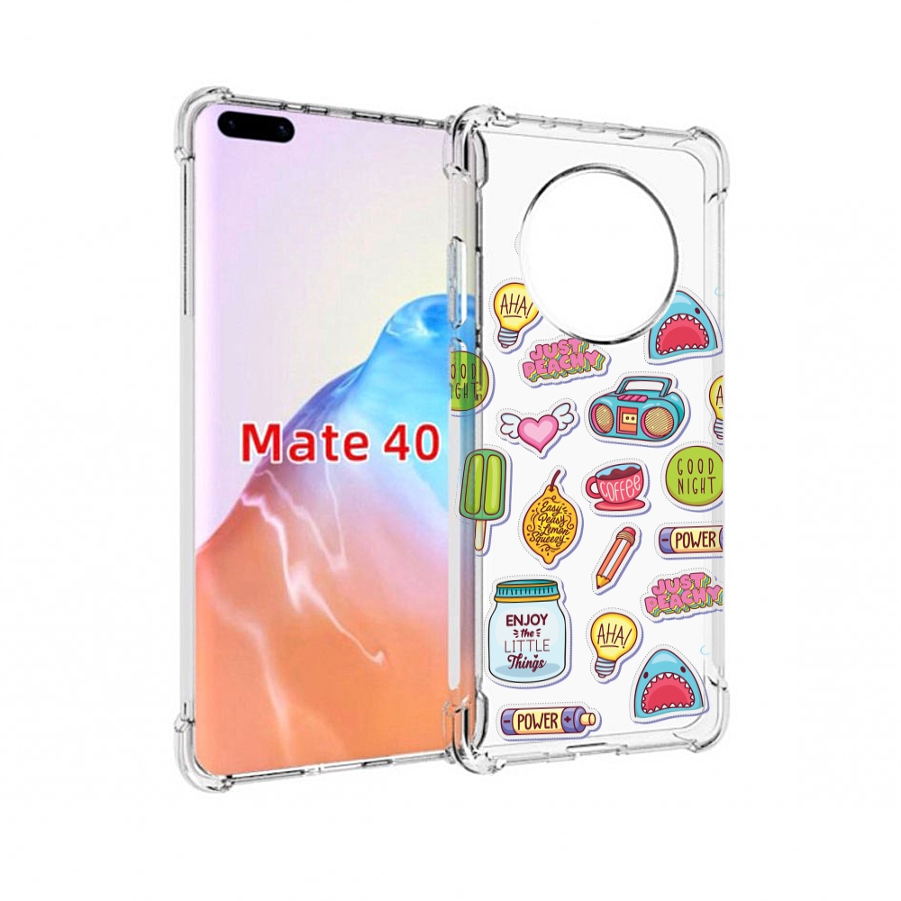 

Чехол MyPads Tocco для Huawei Mate 40 стикер-пак, Прозрачный, Tocco
