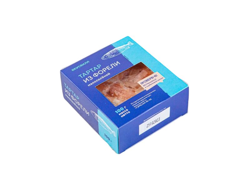 Тартар ВкусВилл из форели слабосоленый 100 г