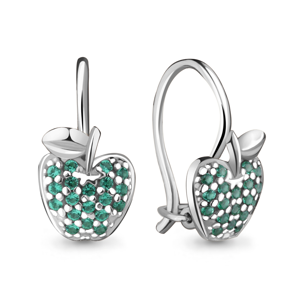 

Серьги из серебра с изумрудом Aquamarine 42569Г_925_р, 42569Г_925_р