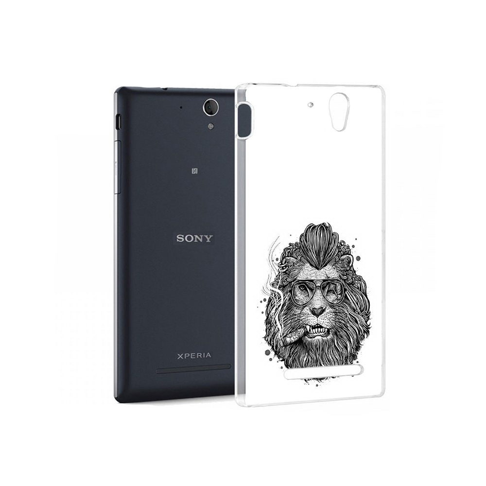 

Чехол MyPads Tocco для Sony Xperia C3 курящий лев (PT18760.251.432), Прозрачный, Tocco
