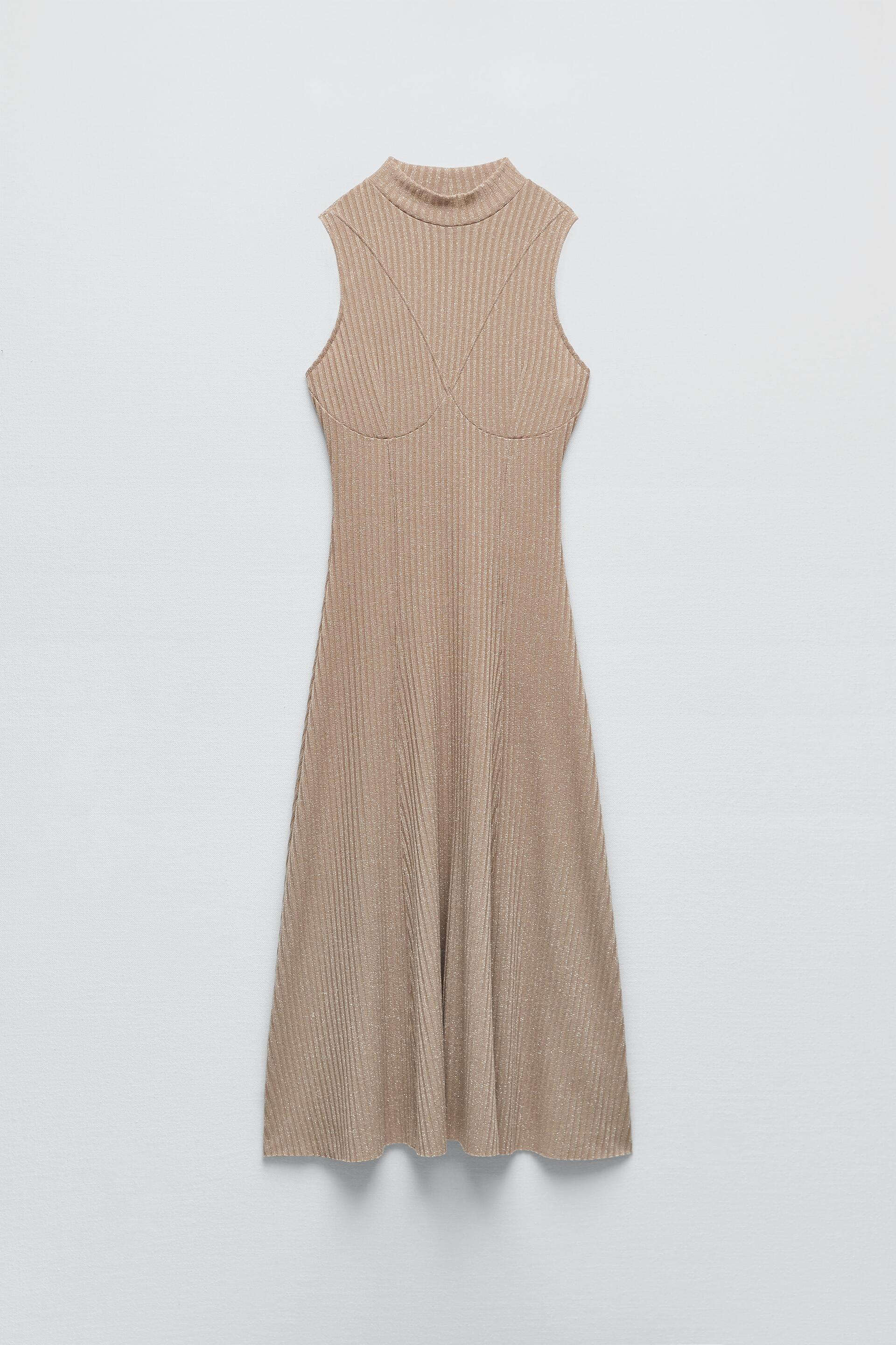 

Платье женское ZARA 05584465 коричневое M (доставка из-за рубежа), 05584465