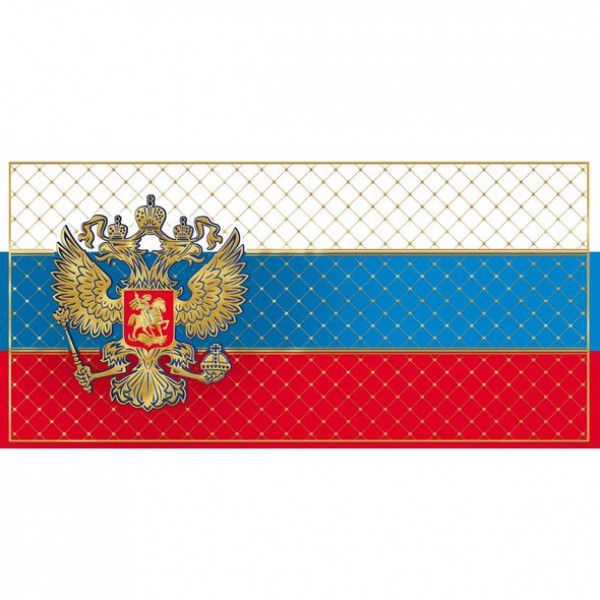 

Открытка-конверт для денег. Hatber. 169х84мм. 3D Фольга. Герб России
