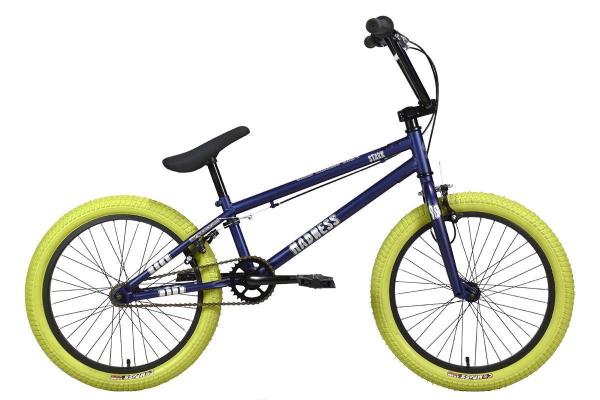 Велосипед Stark Madness BMX 1 (2024) темно-синий матовый/серебристый/хаки 9