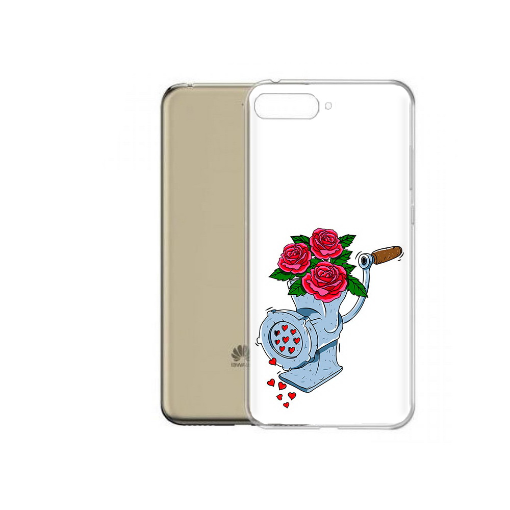 

Чехол MyPads Tocco для Honor 7A Pro Цветочные сердца (PT114064.46.199), Прозрачный, Tocco