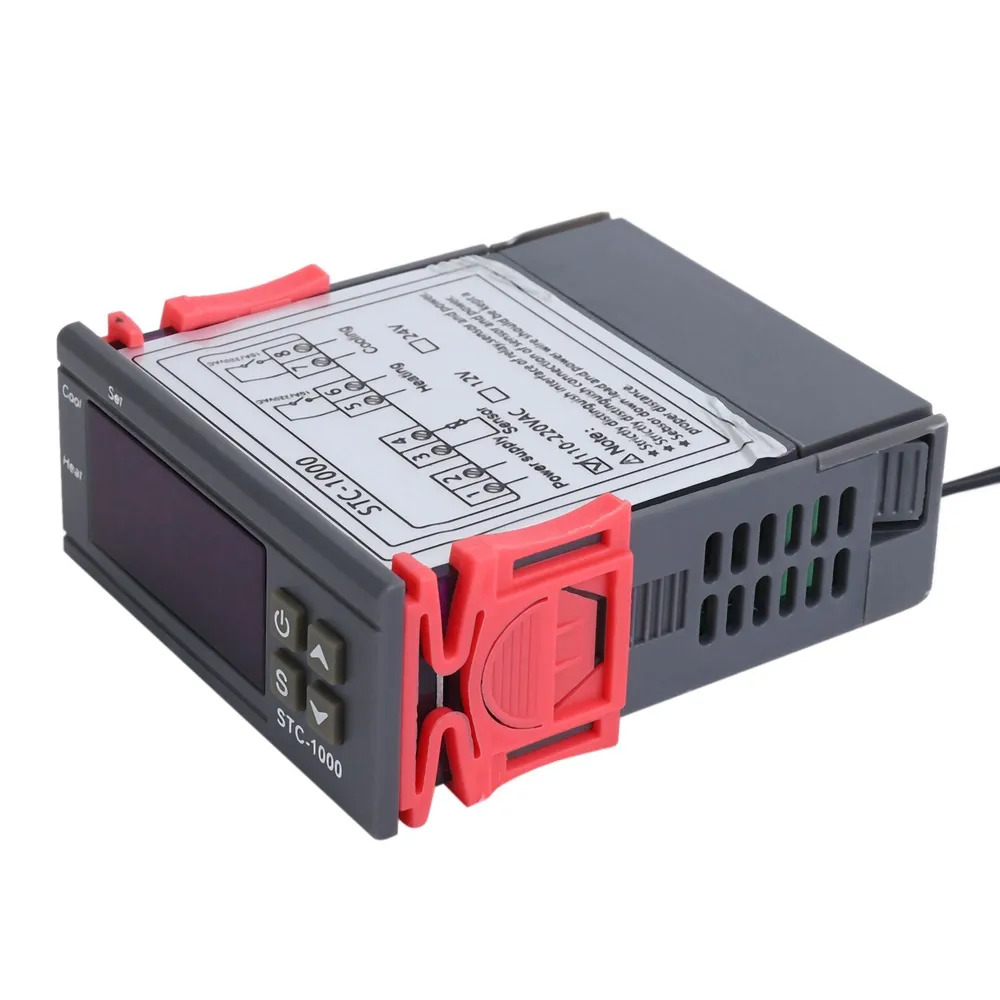 Терморегулятор ТЕХМЕТР STC-1000 (-50C 100C, точность 1C, 220V) (1м) (Серый)