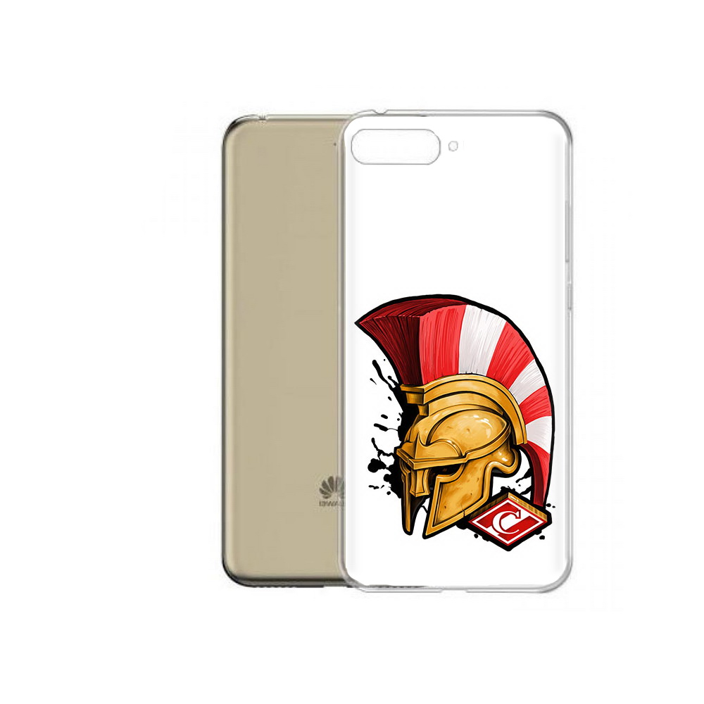 

Чехол MyPads Tocco для Honor 7A Pro ФК спартак шлем (PT114064.46.185), Прозрачный, Tocco