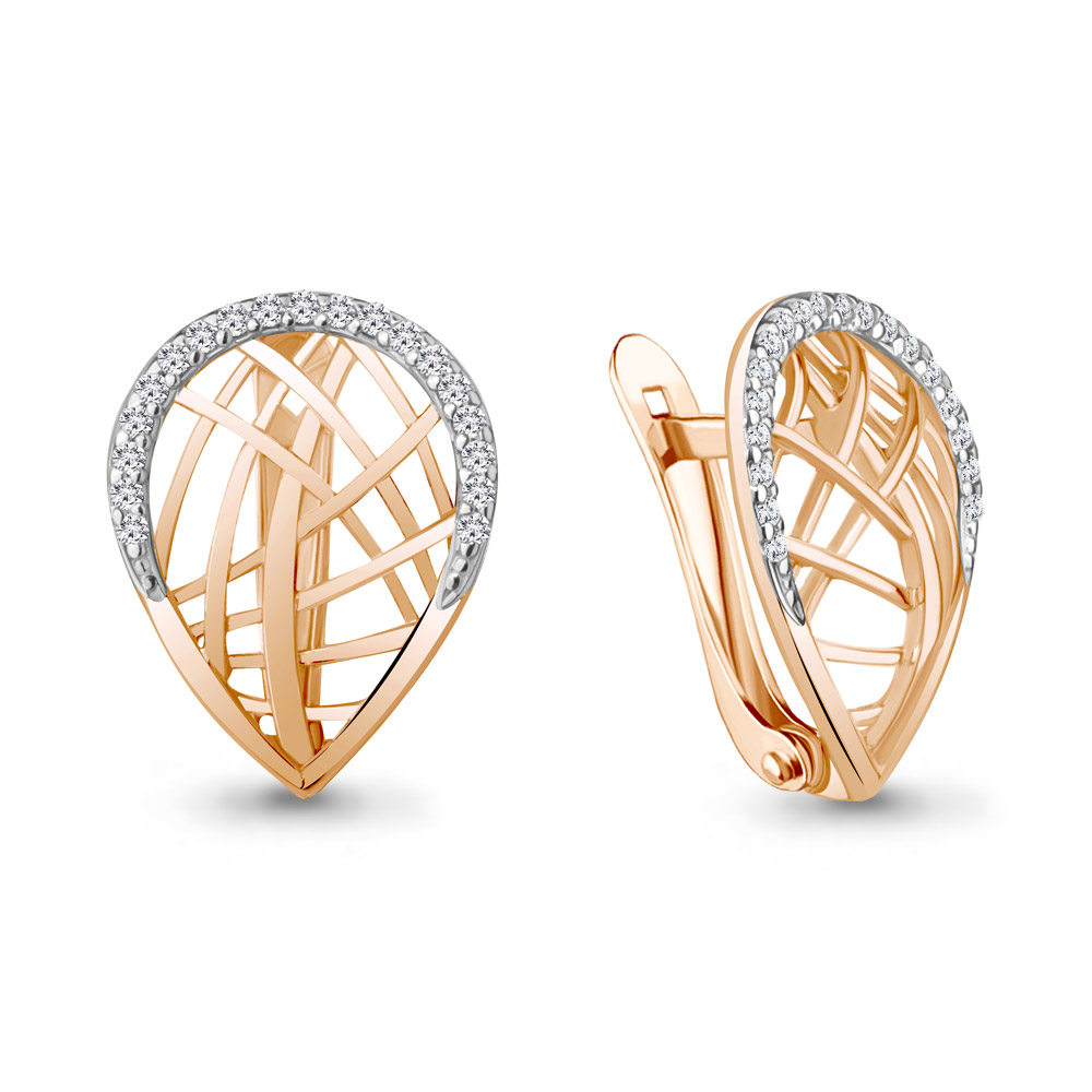 

Серьги из серебра с фианитом Aquamarine 42542А_925_з, 42542А_925_з