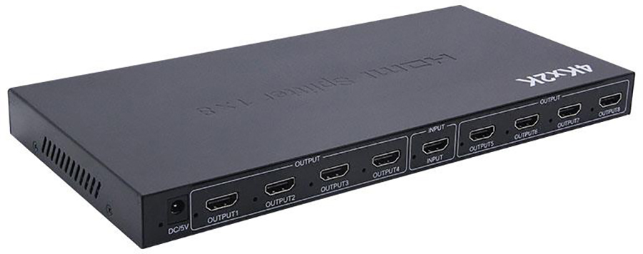 

Разветвитель-сплиттер Gsmin AN-31 HDMI - 8 x HDMI (4K, 2K, 60 Гц, 3D) (Черный)