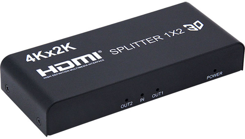 фото Разветвитель-сплиттер gsmin an-24 hdmi - 2xhdmi (4k, 2k, 60 гц, 3d) (черный)