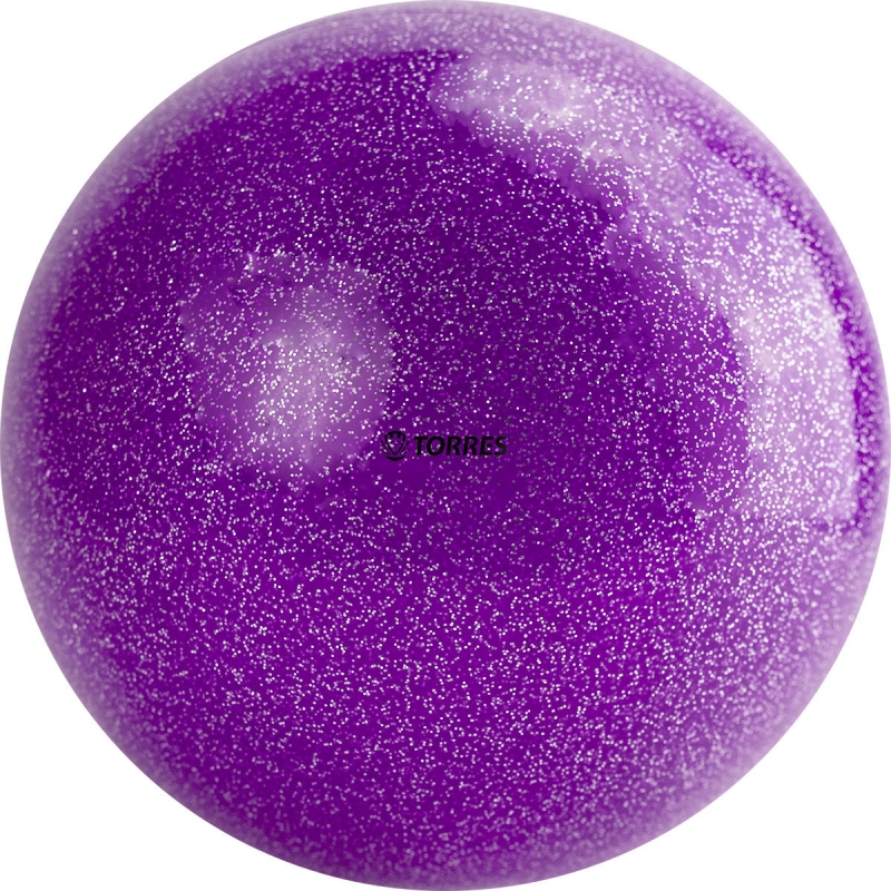 Мяч для художественной гимнастики TORRES, арт.AGP-19-07, диам. 19см, ПВХ, фиолетовый с бле