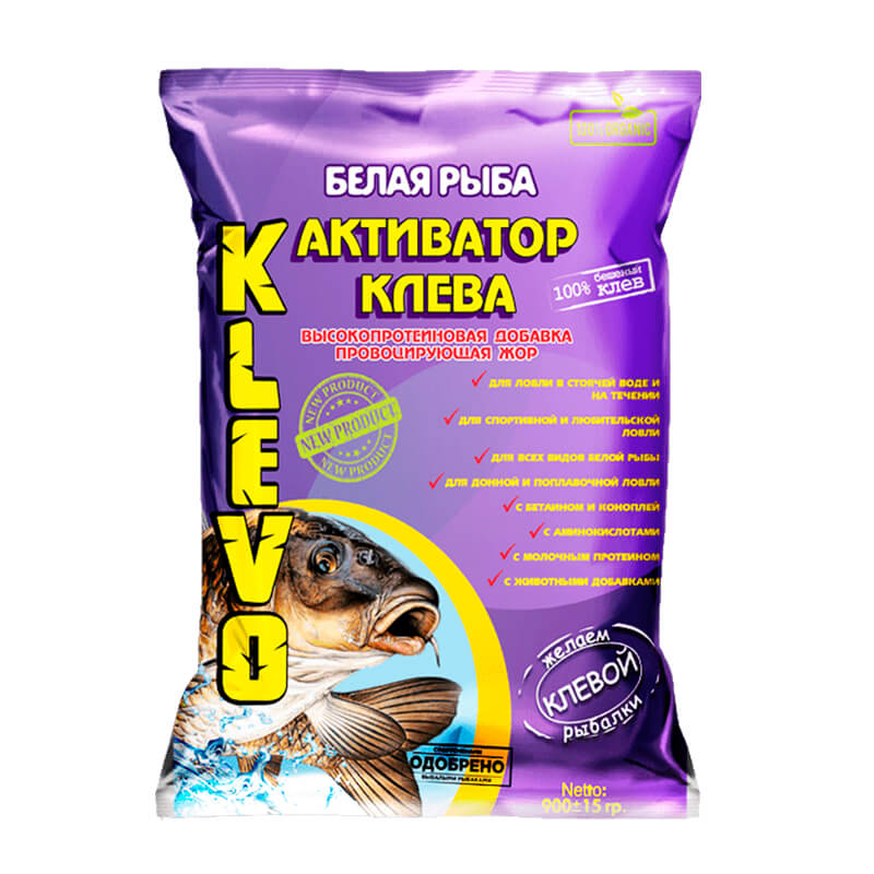 

Активатор клёва рыболовный KLEVO Белая рыба лещ-плотва черный