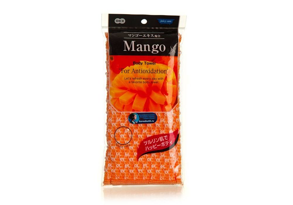 фото Мягкая массажная мочалка, ohe с антиоксидантами jc манго