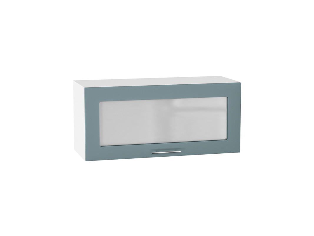 

Навесной шкаф горизонтальный 800 МС Валерия Сурская мебель МДФ цвет Белый/Лагуна софт Ф88, Белый;зеленый, Валерия