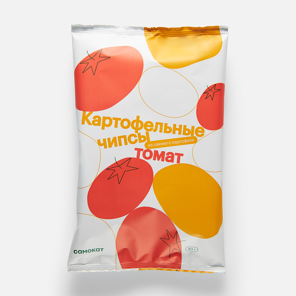 Чипсы картофельные Самокат Пряный томат, 80 г