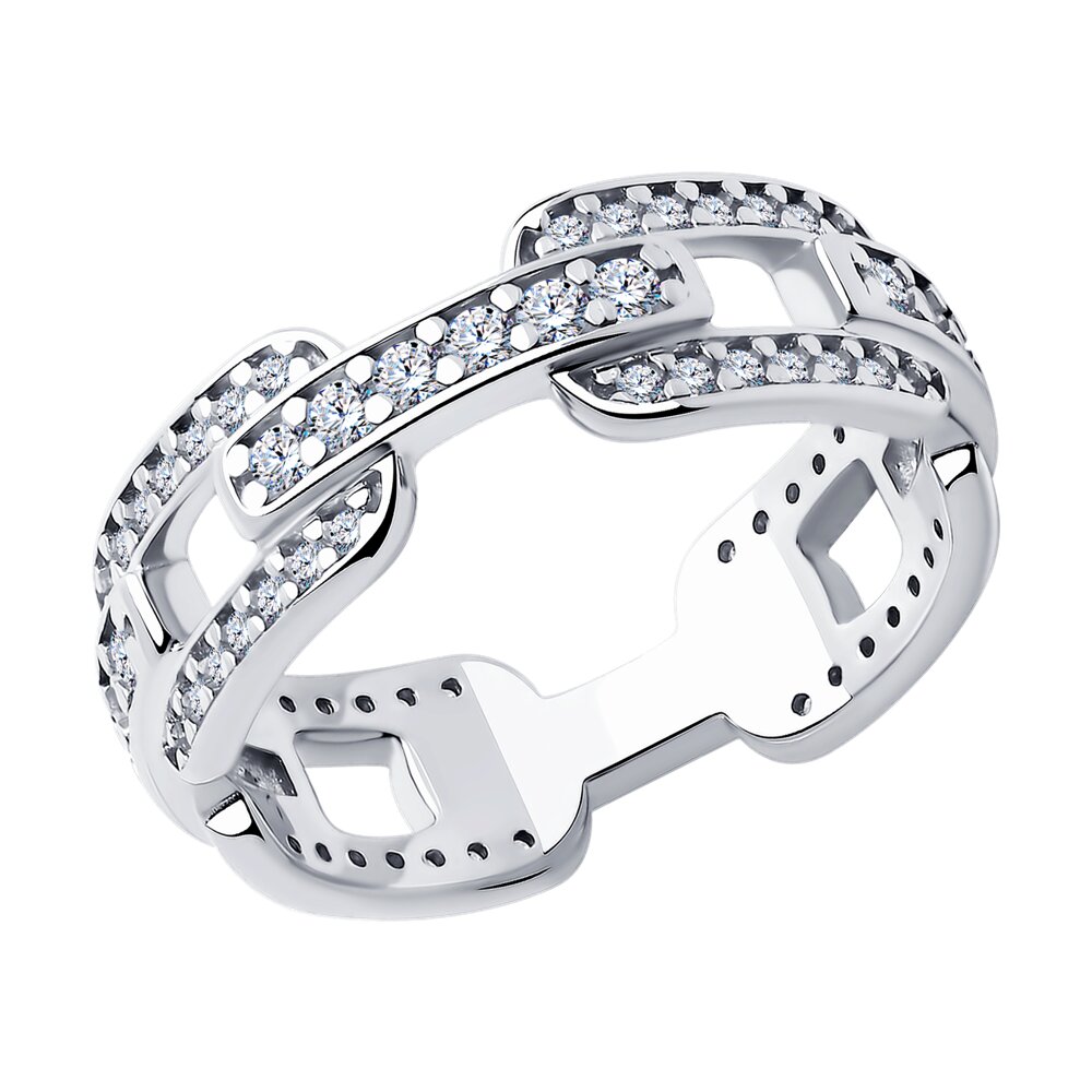 

Кольцо из серебра р. 19 SOKOLOV 94013834, фианит, 94013834