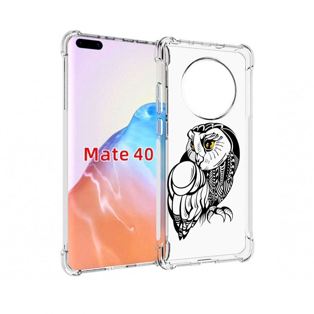 

Чехол MyPads Tocco для Huawei Mate 40 сова-красотка, Прозрачный, Tocco