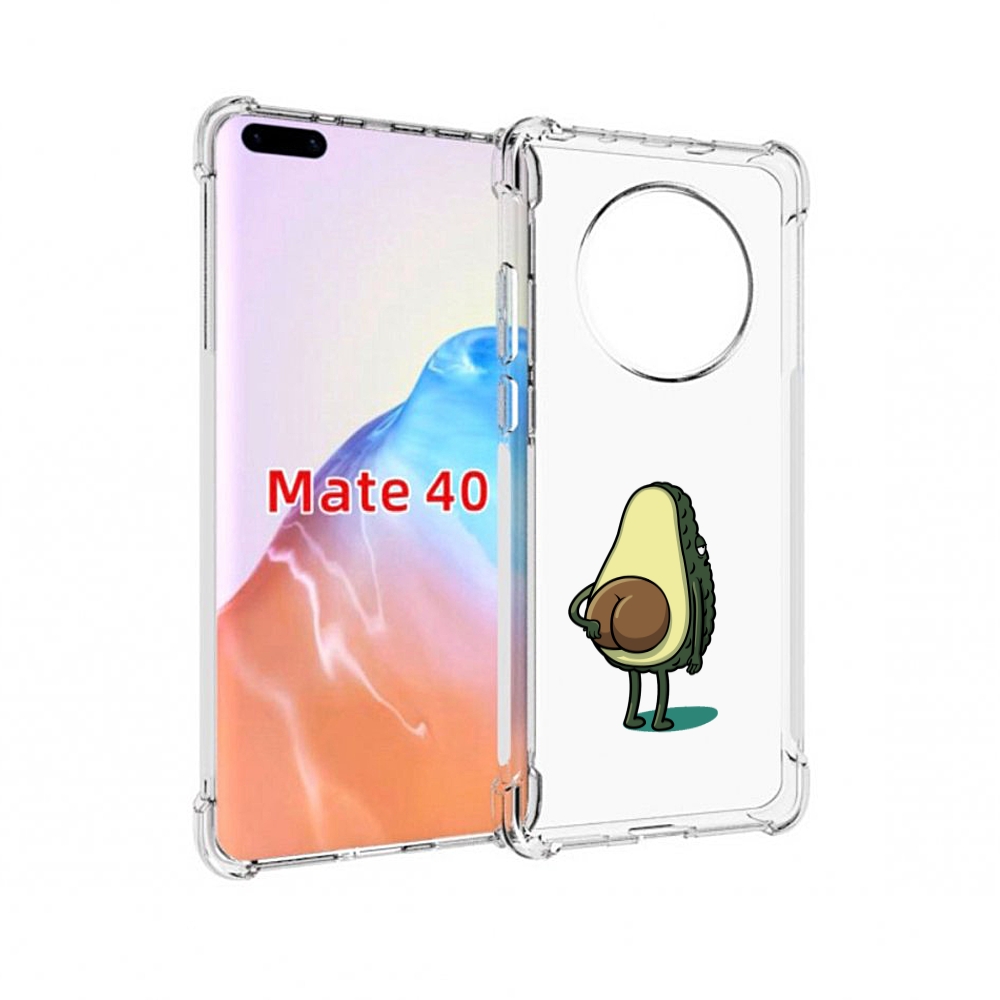 

Чехол MyPads Tocco для Huawei Mate 40 смешной авокадо сзади, Прозрачный, Tocco