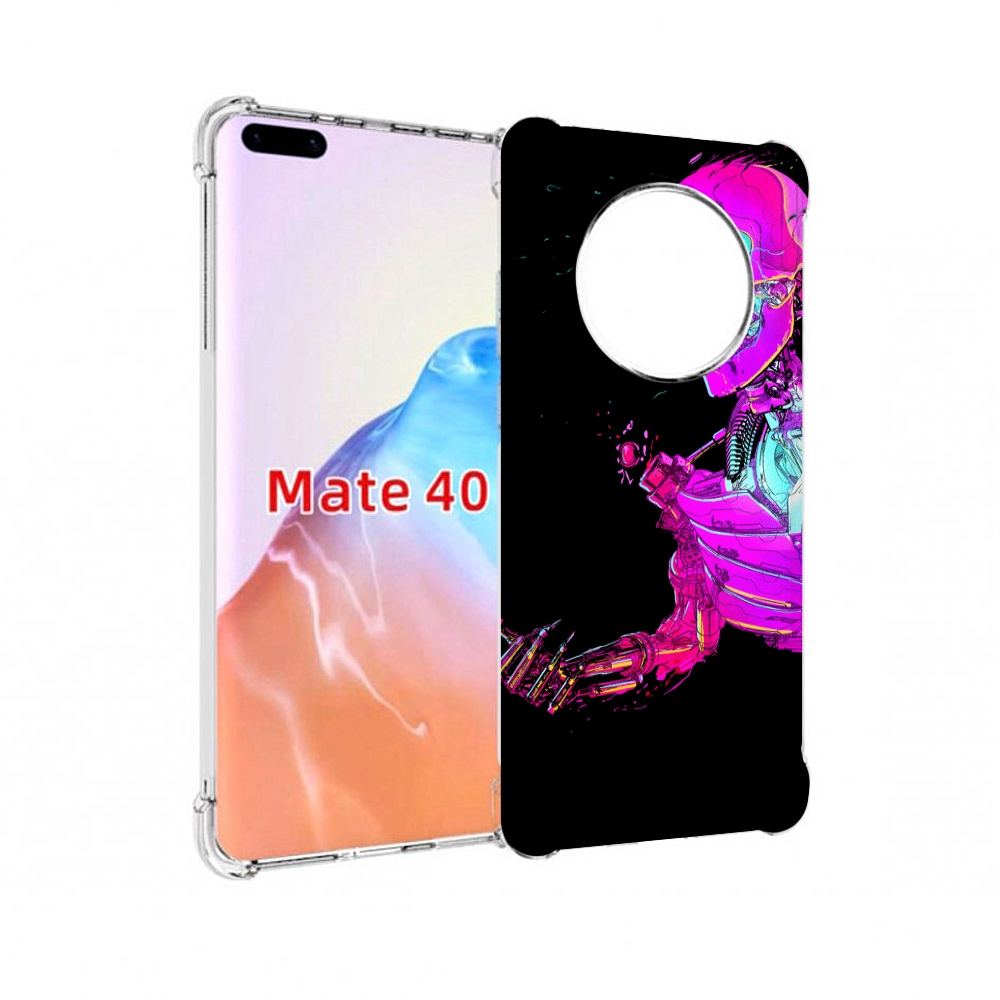 

Чехол MyPads Tocco для Huawei Mate 40 скелет-робот-фиолетовый, Прозрачный, Tocco