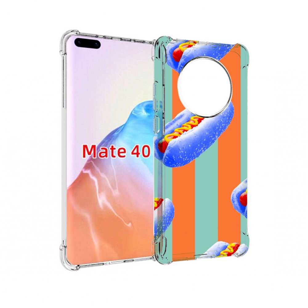 

Чехол MyPads Tocco для Huawei Mate 40 синие хотдоги, Прозрачный, Tocco