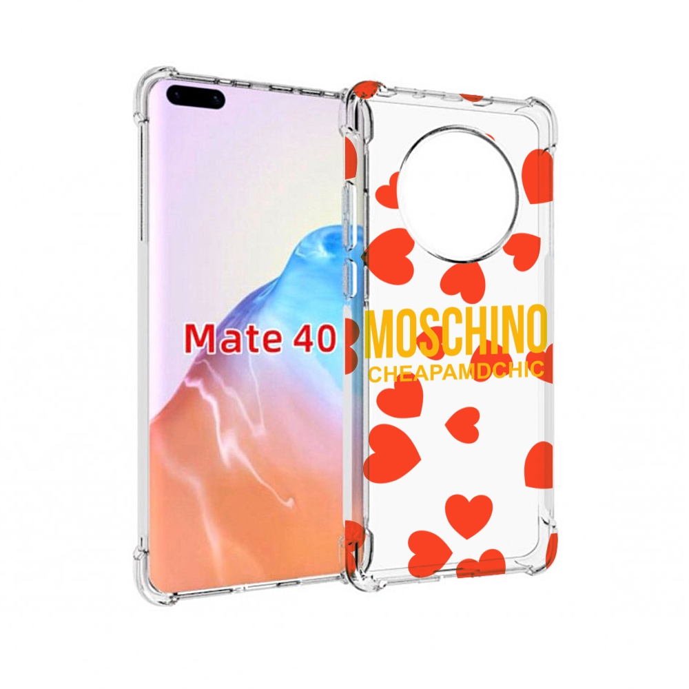 

Чехол MyPads Tocco для Huawei Mate 40 сердца-москино, Прозрачный, Tocco