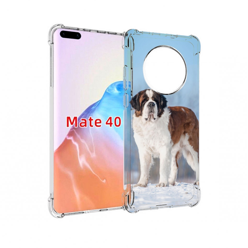

Чехол MyPads Tocco для Huawei Mate 40 сенбернар, Прозрачный, Tocco