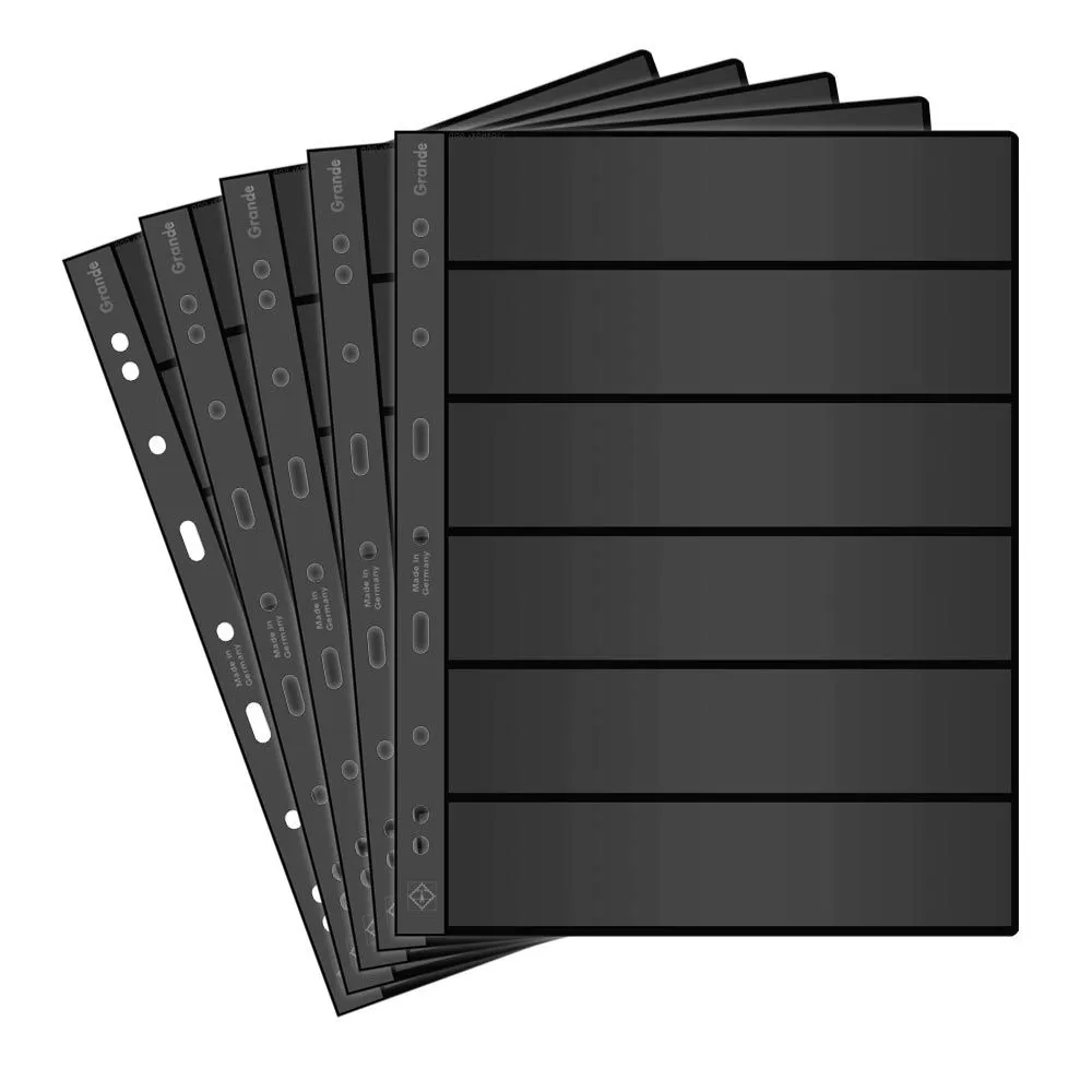 

Листы Leuchtturm 331156 Grande 6S на 12 банкнот бон в альбом Grande 5 шт