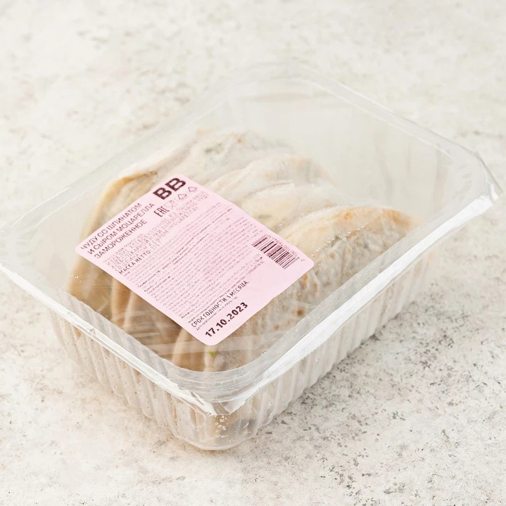 Чуду ВкусВилл со шпинатом и сыром Моцарелла замороженные 375 г