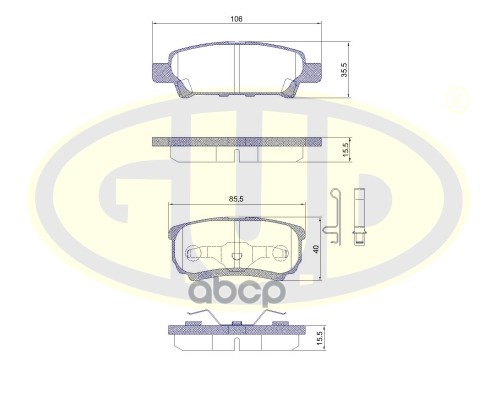 Колодки Зад Cit C-Crosser 2422Hdi 07-Mit LancerOutlander 20Mpi24I 03- Eco-Line 1440₽