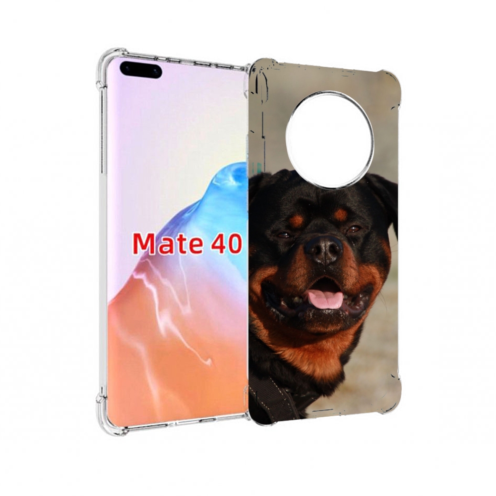 

Чехол MyPads Tocco для Huawei Mate 40 ротвеллер 2, Прозрачный, Tocco