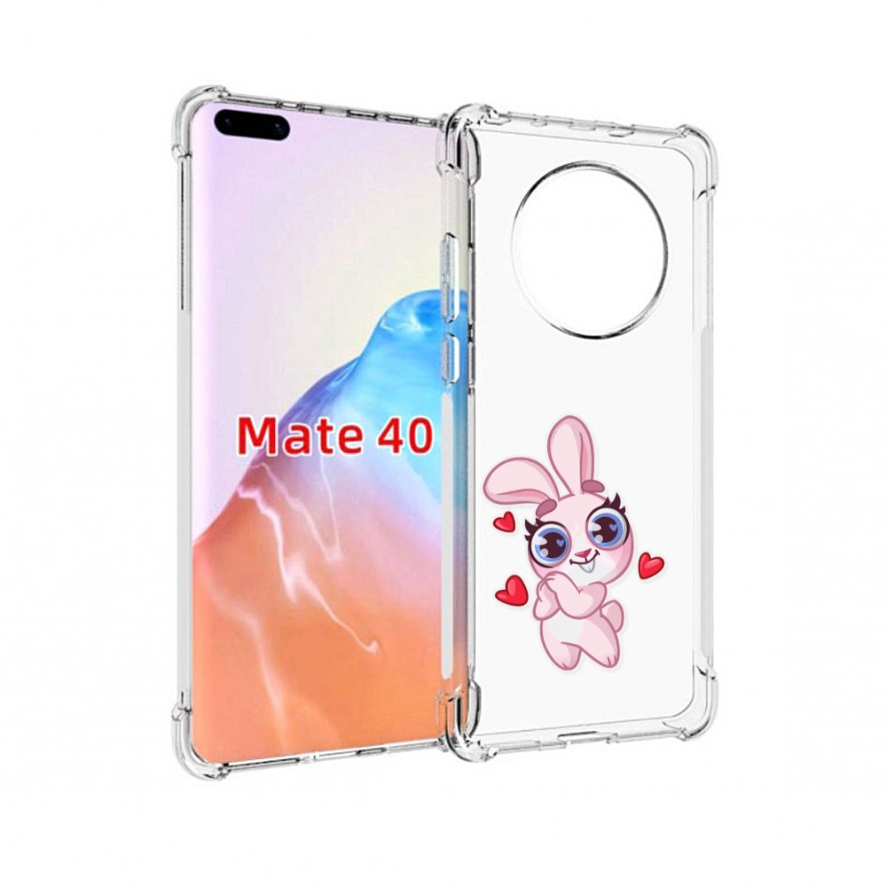 

Чехол MyPads Tocco для Huawei Mate 40 розовый-зайченок, Прозрачный, Tocco