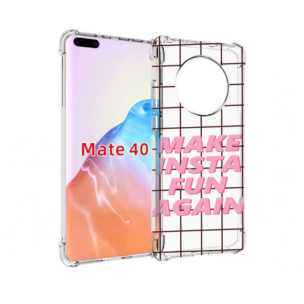 

Чехол MyPads Tocco для Huawei Mate 40 розовая-надпись-про, Прозрачный, Tocco