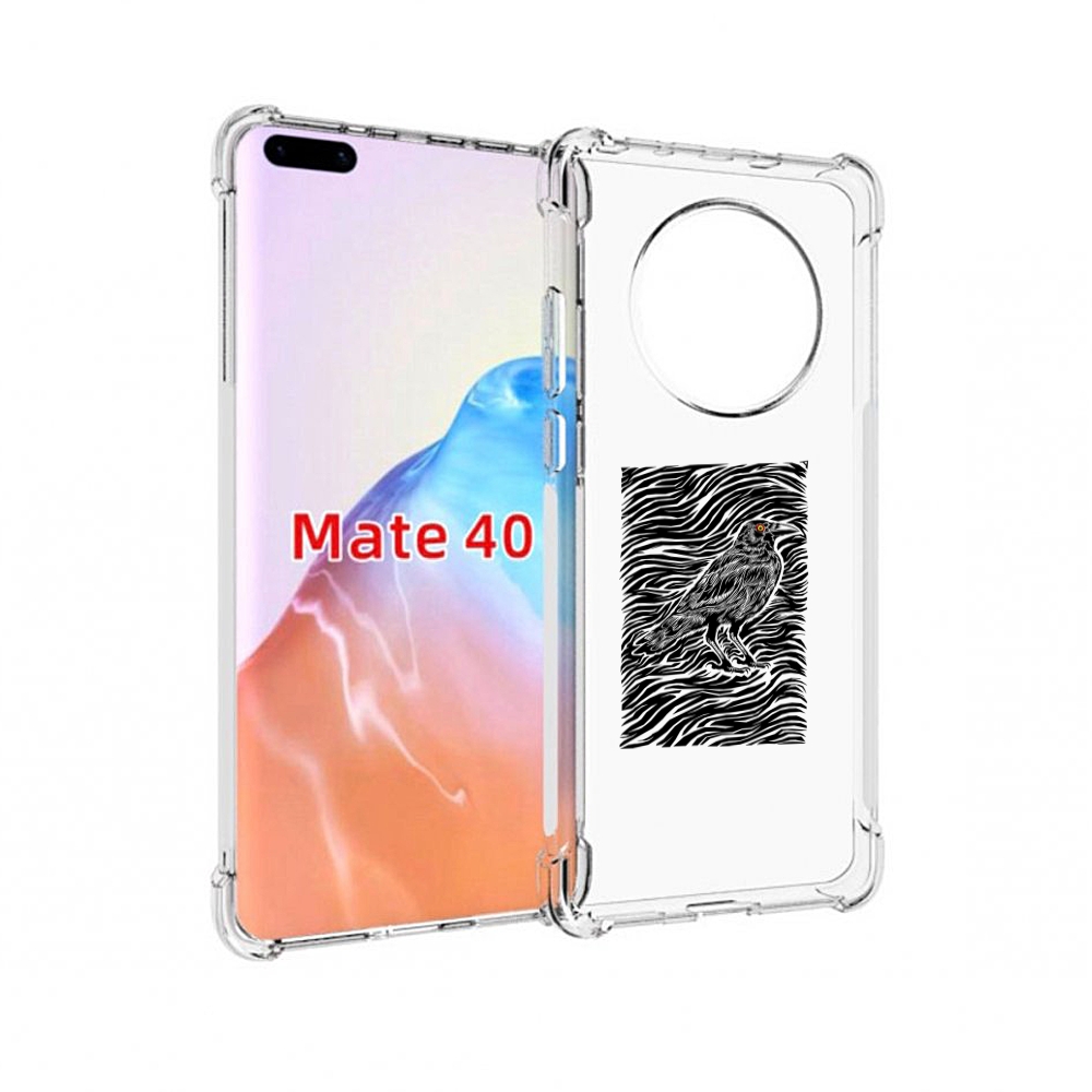 

Чехол MyPads Tocco для Huawei Mate 40 ворон в абстракции, Прозрачный, Tocco