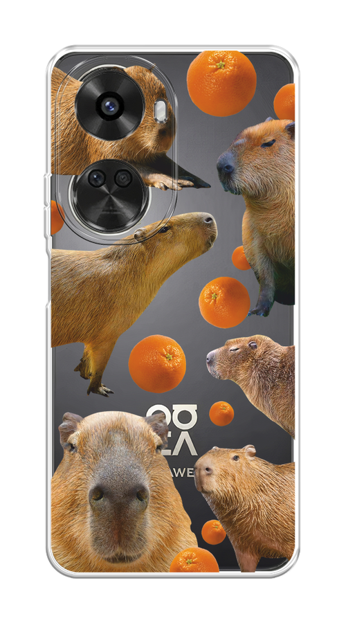 

Чехол на Huawei Nova 11 SE "Капибара и апельсины", Бежевый;оранжевый, 6122650-1