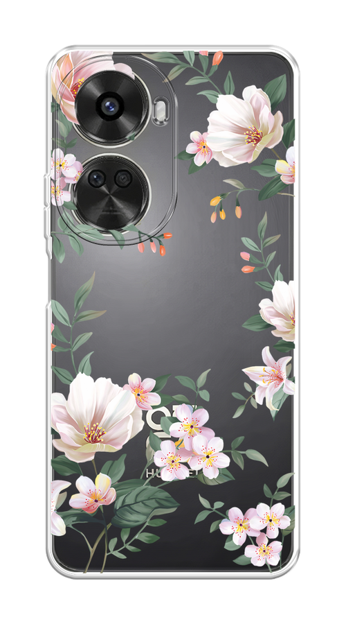 

Чехол на Huawei Nova 11 SE "Beautiful white flowers", Бежевый;зеленый, 6122650-1