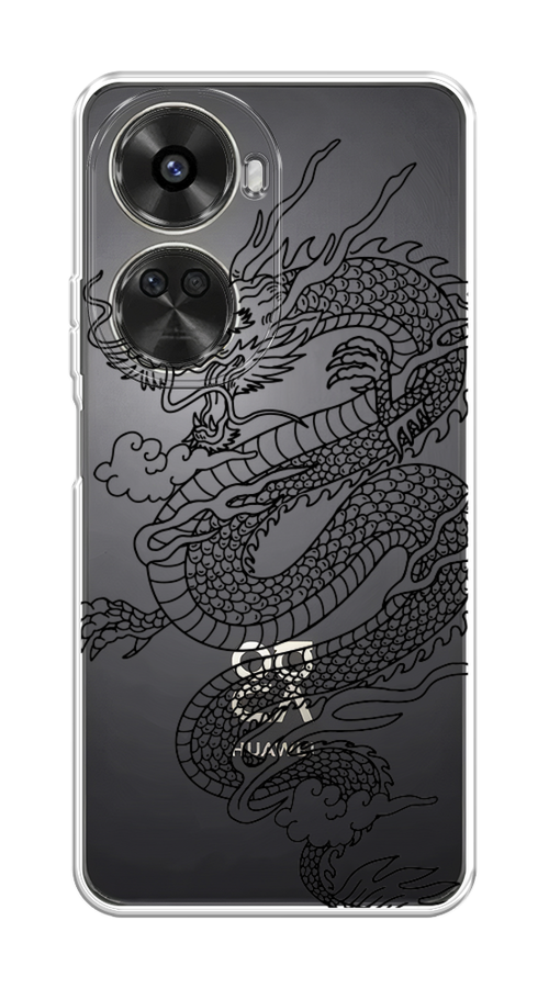 

Чехол на Huawei Nova 11 SE "Большой китайский дракон", Черный;серый, 6122650-1