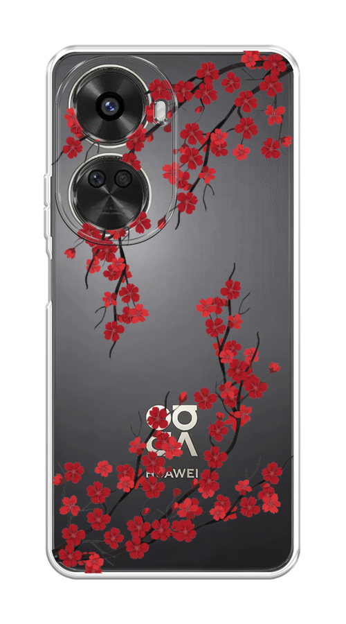 

Чехол на Huawei Nova 11 SE "Красная сакура", Красный;черный, 6122650-1