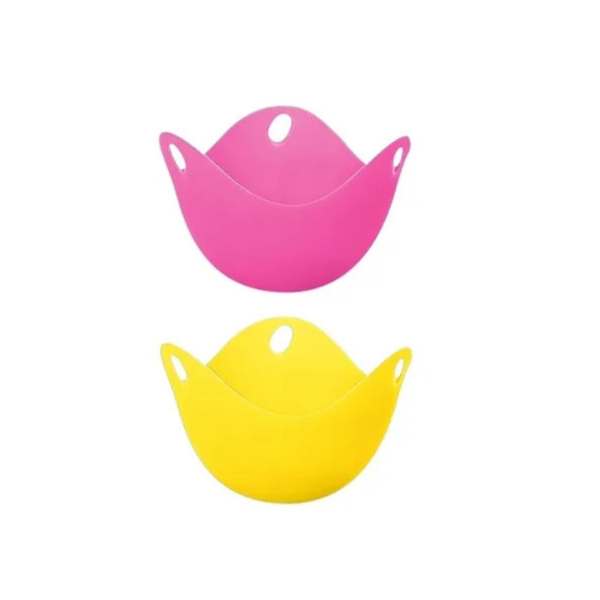 Набор пашотниц для варки яиц ZDK Eggs, силикон, 2 шт (жёлтый, розовый)