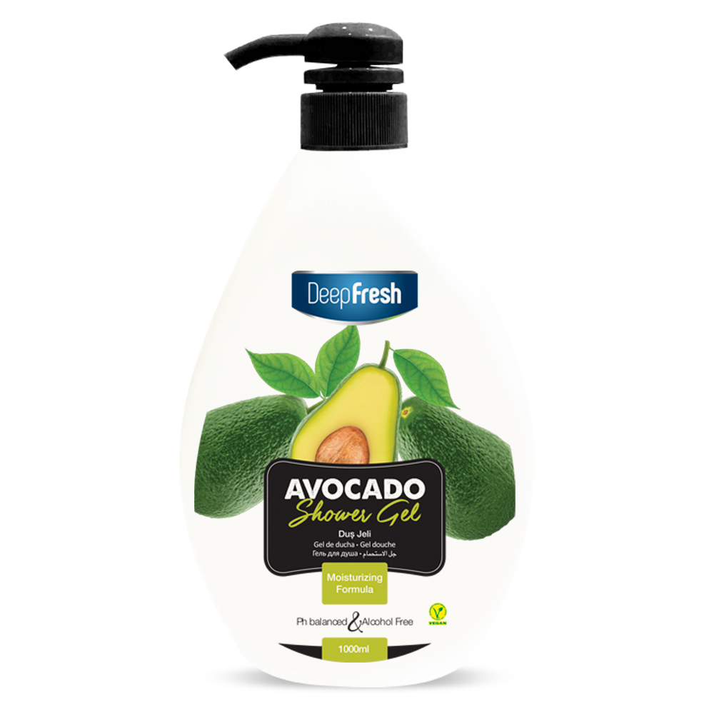 Гель для душа Deep Fresh Avocado с бетаином, витамином E и маслом авокадо 1 л