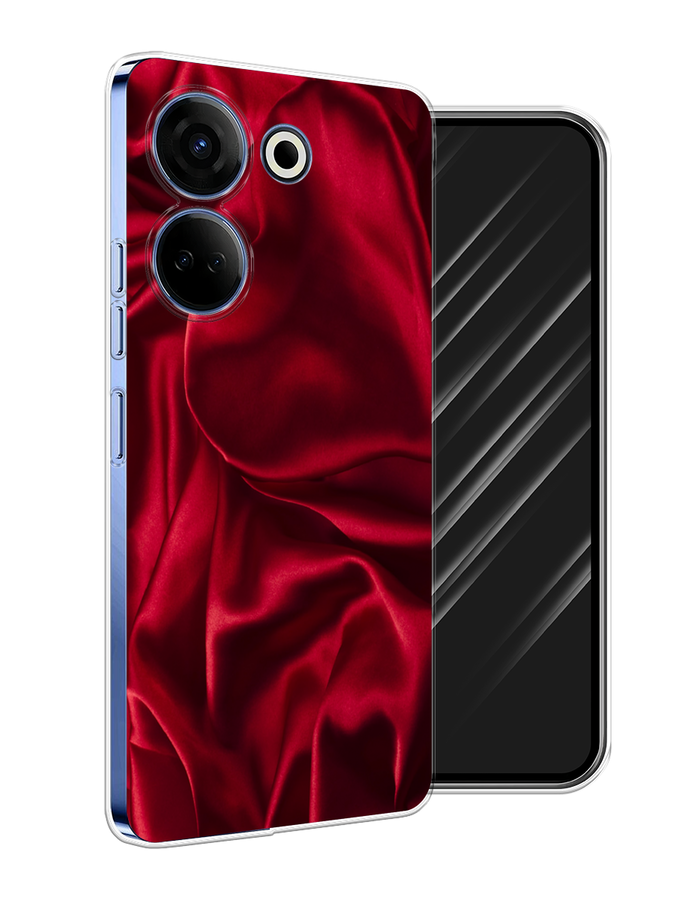 

Чехол Awog на Tecno Camon 20 Pro 4G "Текстура красный шелк"