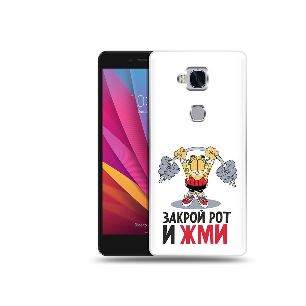 

Чехол MyPads Tocco для Honor 5X Закрой рот и жми (PT24996.45.83), Прозрачный, Tocco