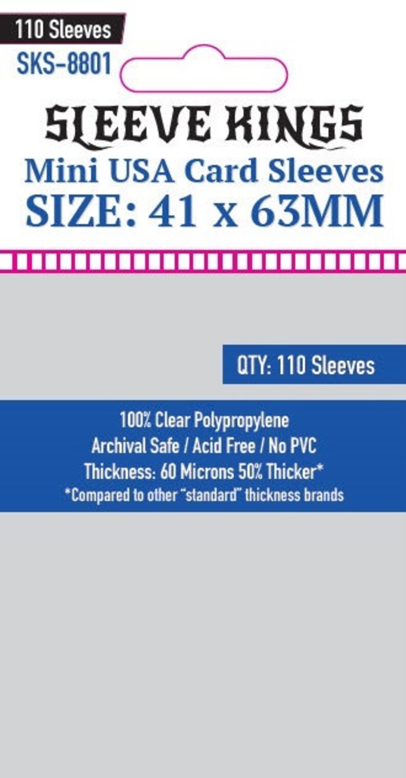 Протекторы для настольных игр Sleeve Kings Mini USA 41x63мм - 110шт, 60 микрон 1pcs 936 electric soldering iron stainless steel sleeve handle kit welding tin gun torch accessories nut sleeve head