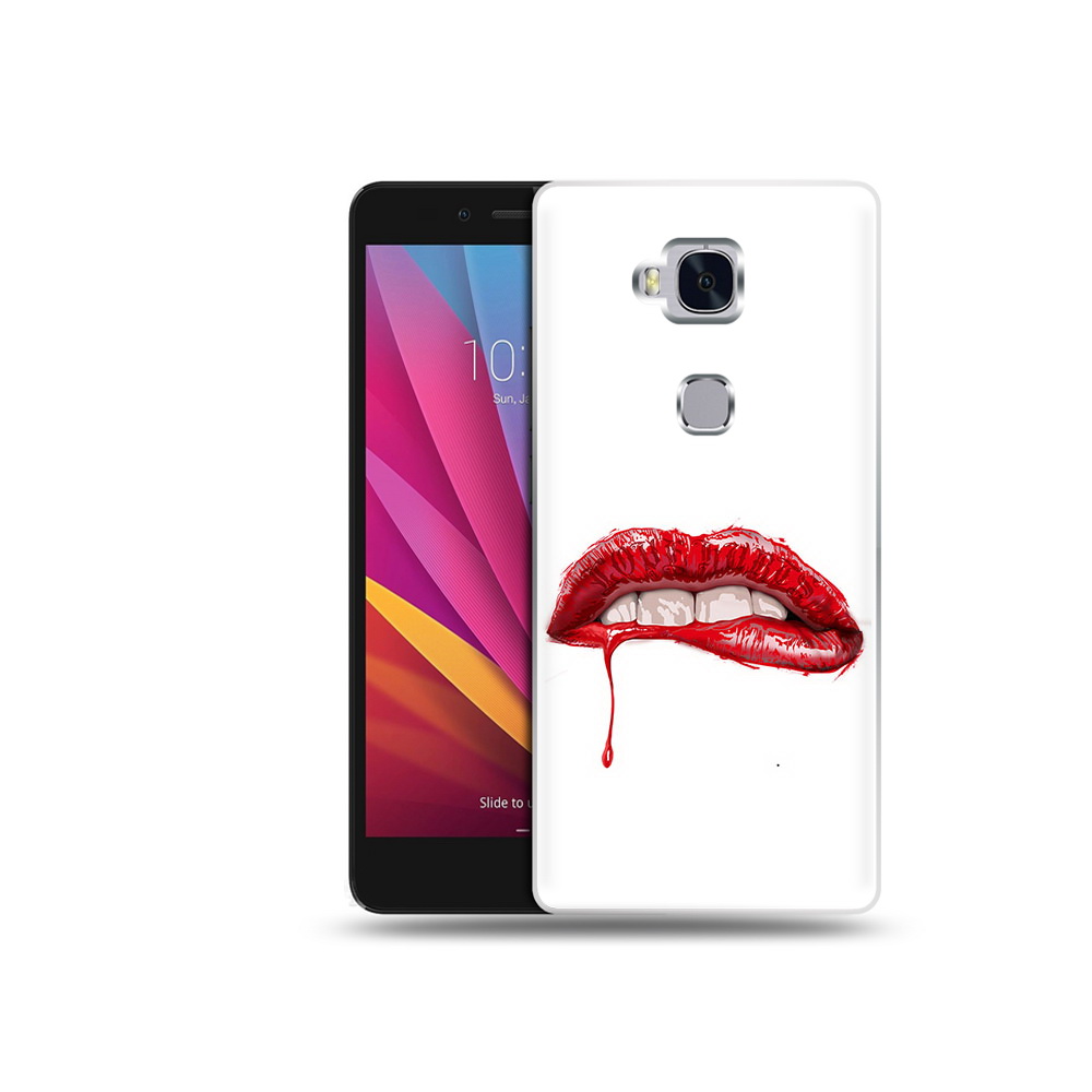 

Чехол MyPads Tocco для Honor 5X яркие красные губы (PT24996.45.706), Прозрачный, Tocco