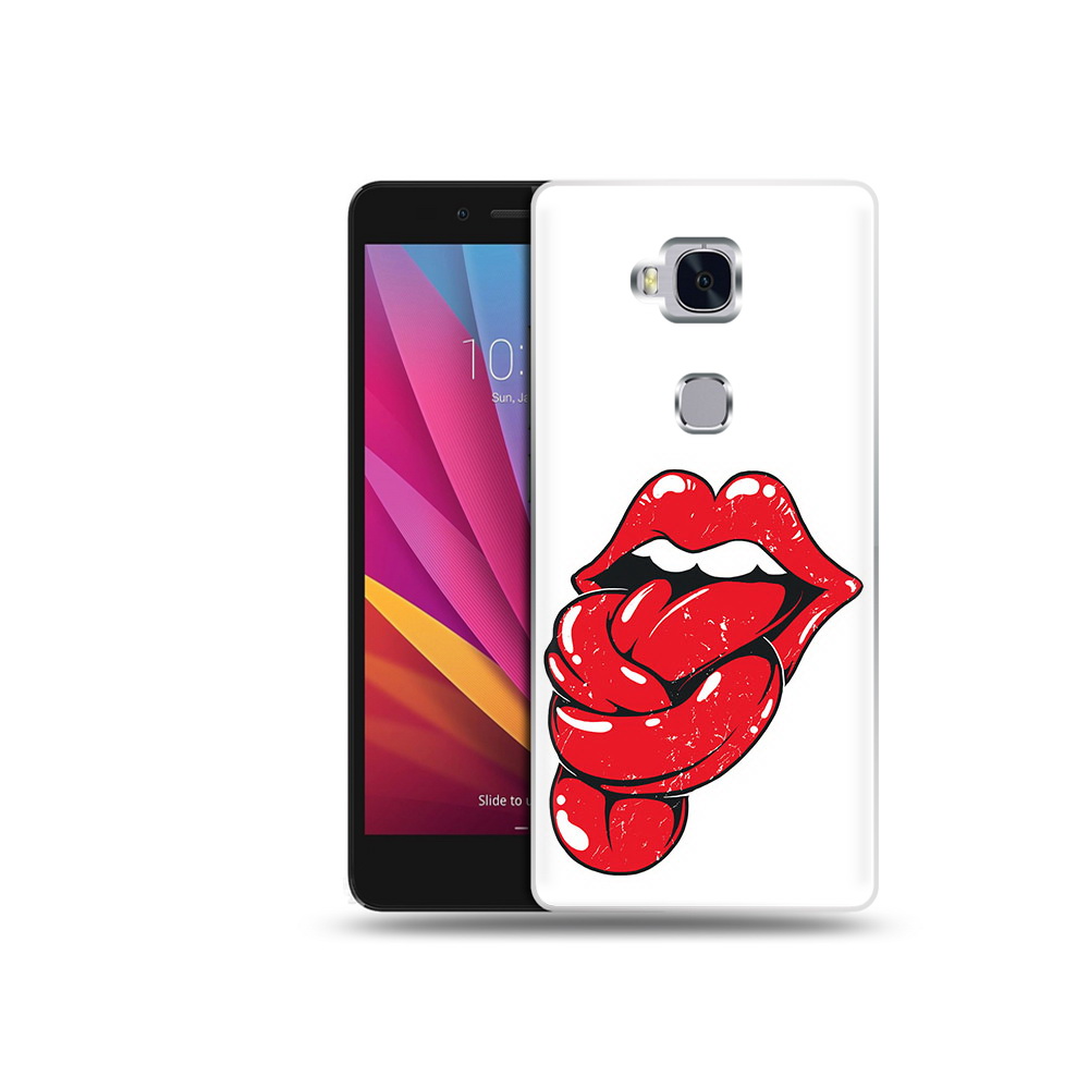 

Чехол MyPads Tocco для Honor 5X яркие губы с языком (PT24996.45.705), Прозрачный, Tocco